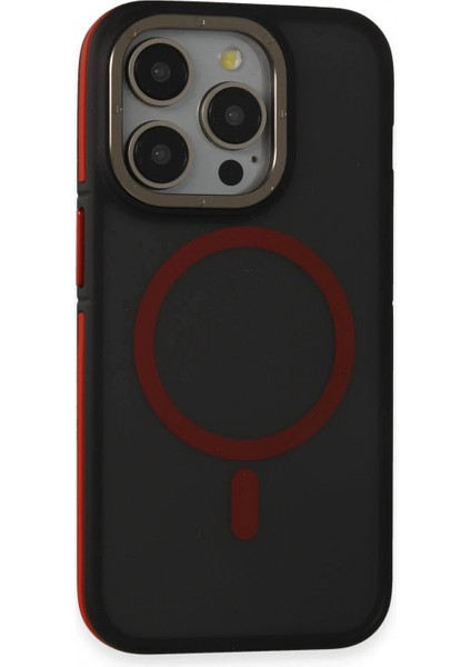 iPhone 14 Pro Max Kılıf Rocky Magsafe Kapak - Siyah-Kırmızı