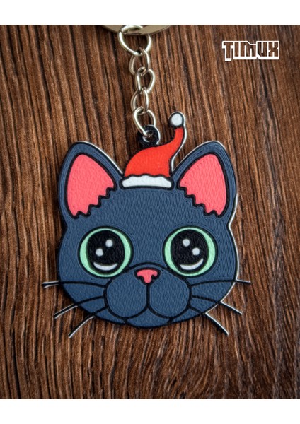 Kedi Anahtarlık - Yılbaşı Süsü