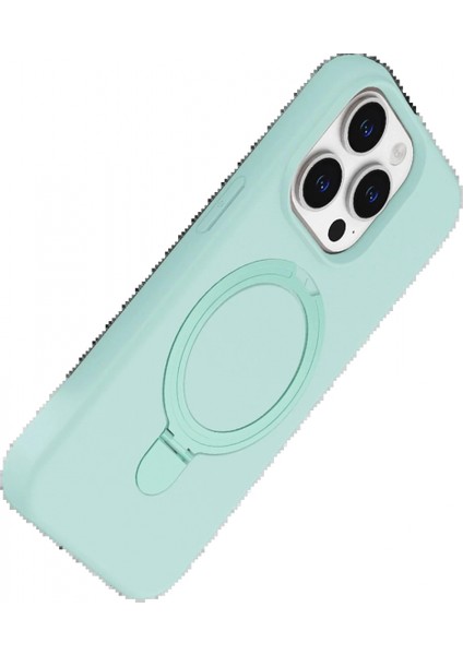 Apple iPhone 15 Pro Max Regal Magsafe Standlı Kapak - Su Yeşili modelleri
