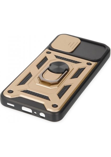 Samsung Galaxy A03 Kılıf Pars Lens Yüzüklü Silikon - Gold fırsatları