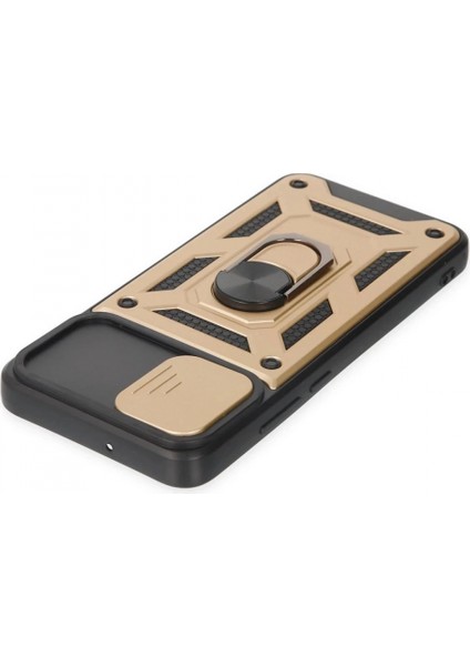 Samsung Galaxy A03 Kılıf Pars Lens Yüzüklü Silikon - Gold indirimleri