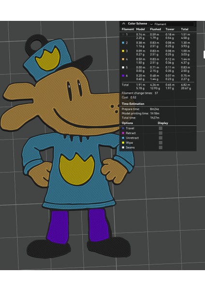 Köpek Adam Anahtarlık.3mf