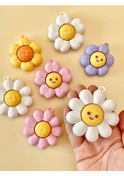 Smiley Çiçek Paketi — Fidget Clicker Anahtarlıklar