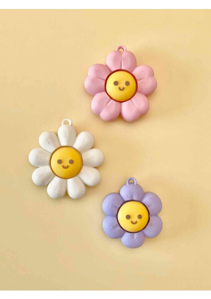 Smiley Çiçek Paketi — Fidget Clicker Anahtarlıklar modelleri