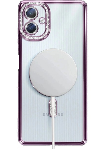 Samsung Galaxy A06 Joke Simli Magneticsafe Kılıf - Derin Mor indirimleri