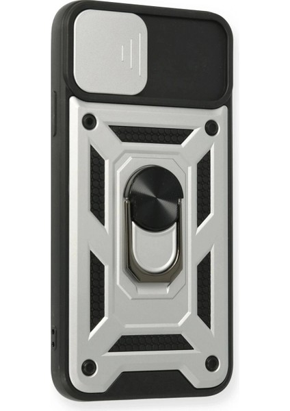 iPhone 11 Pro Kılıf Pars Lens Yüzüklü Silikon - Gümüş fiyatları