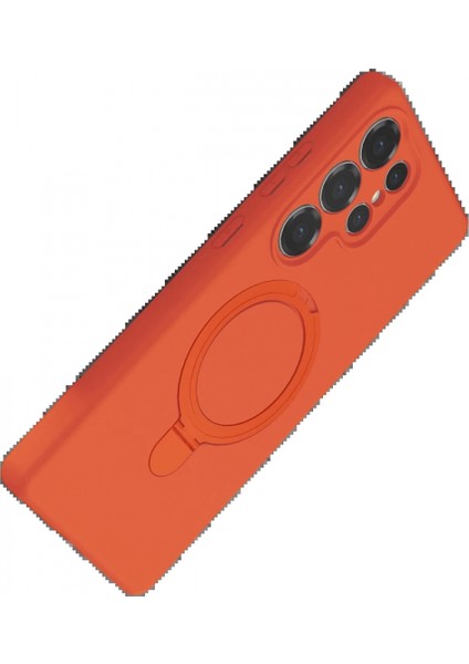 Samsung Galaxy S25 Ultra Regal Magsafe Standlı Kapak - Turuncu modelleri