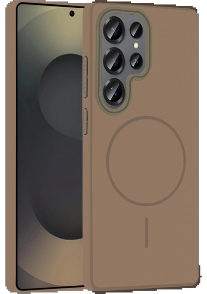 Samsung Galaxy S25 Ultra Broş Magsafe Kapak - Çöl Titanyum