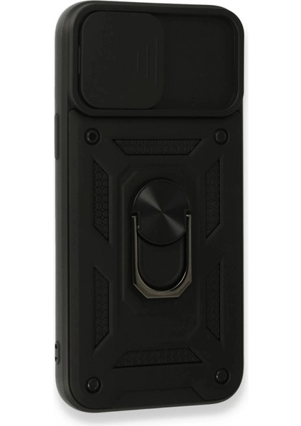 iPhone 15 Pro Max Kılıf Pars Lens Yüzüklü Silikon - Siyah modelleri