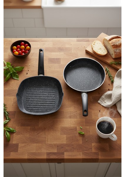 Carolin 2 Parça Grill Tava Seti Siyah ( 28CM -28 Cm) indirimleri