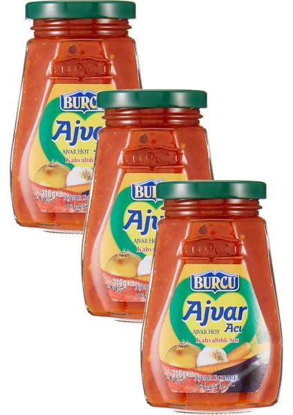 Ajvar Acı Kahvaltılık Sos 310 gr x 3 Adet