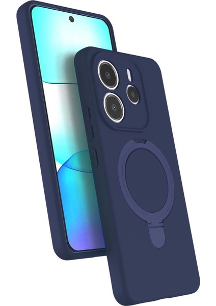 Xiaomi Redmi Note 14 4g Regal Magsafe Standlı Kapak - Lacivert