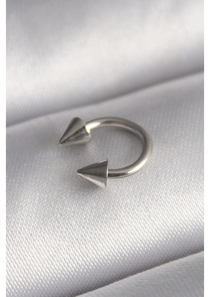 316L Çelik Gümüş Renk Halka Çivi Model Kadın Piercing