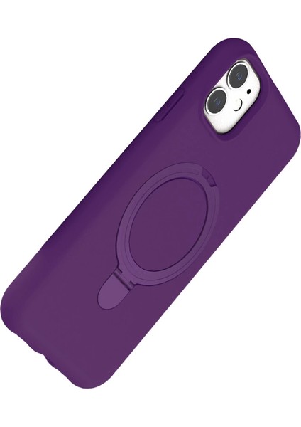 Apple Iphone 11 Regal Magsafe Standlı Kapak - Derin Mor modelleri