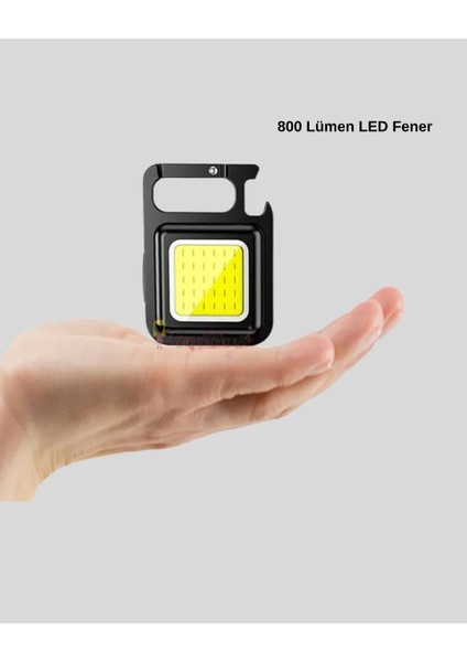 Mini 800 Lümen LED El Feneri – USB Şarjlı, 3 Kademeli Işık, Şişe Açacaklı Taşınabilir T indirimleri