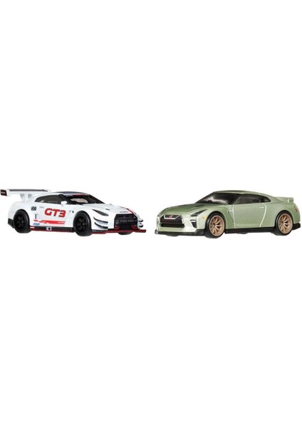 Buğz 1:64 Hot Wheels Premium Car Culture 2'li Paket Nissan Gt-R Nismo Gt3 ve Nissan Gt-R (R35) JBL05