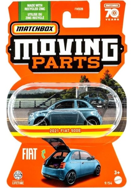 Kibrit Kutusu 2021 Fiat 500E, Hareketli Parçalar 9/54
