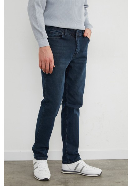 Fermuarlı Straight Jean Pantolon indirimleri