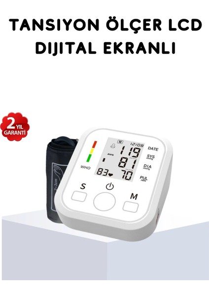 Buğz Üst Koldan Ölçüm Dijital Tansiyon Aleti – Ihb Aritmi Uyarılı ve Çift Hafızalı