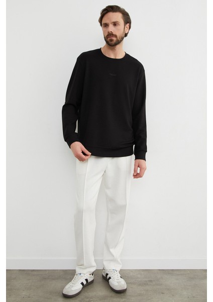 Basic Bisiklet Yaka Modal Kumaş Sweatshirt modelleri