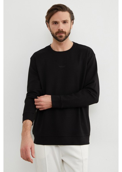 Basic Bisiklet Yaka Modal Kumaş Sweatshirt fırsatları