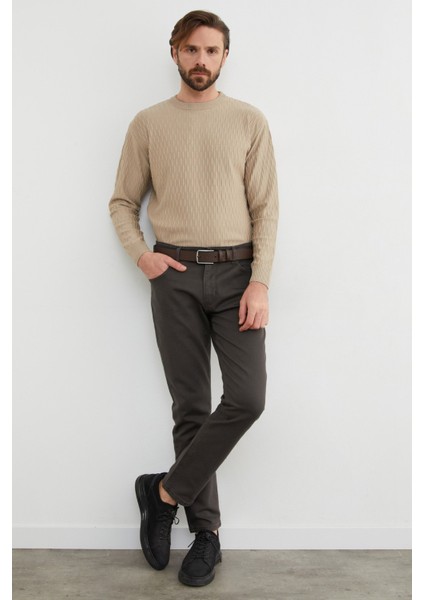 Fermuarlı Slim Fit Jean