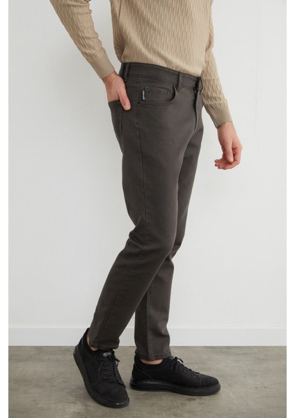 Fermuarlı Slim Fit Jean