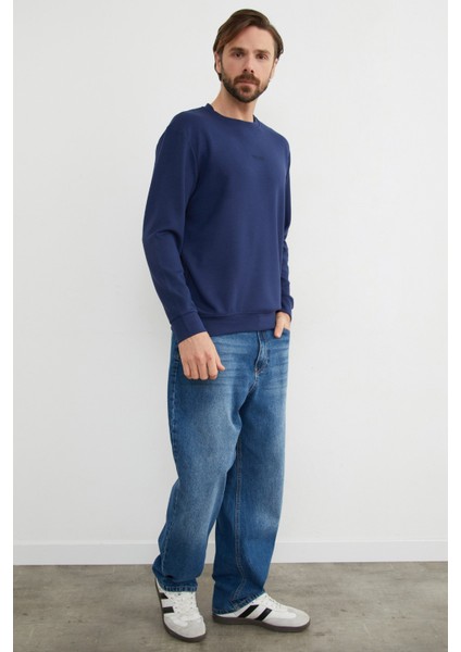 Basic Bisiklet Yaka Modal Kumaş Sweatshirt fiyatları