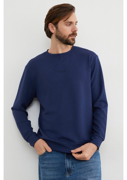 Basic Bisiklet Yaka Modal Kumaş Sweatshirt fırsatları