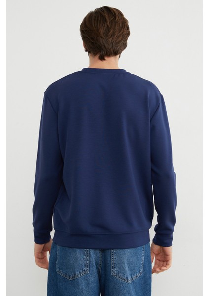 Basic Bisiklet Yaka Modal Kumaş Sweatshirt