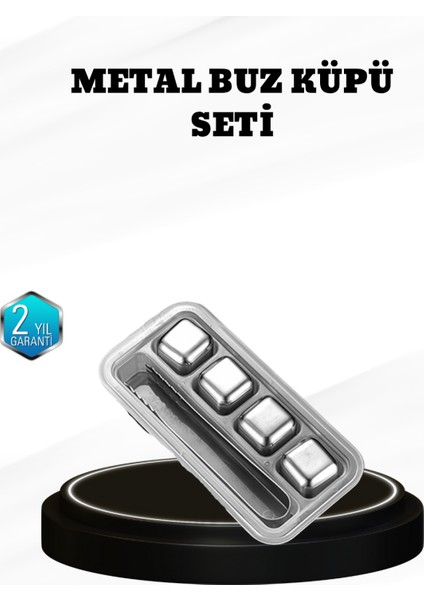 304 Paslanmaz Çelik Buz Küpü Seti Sulandırmadan Soğutan Yeniden Kullanılabilir