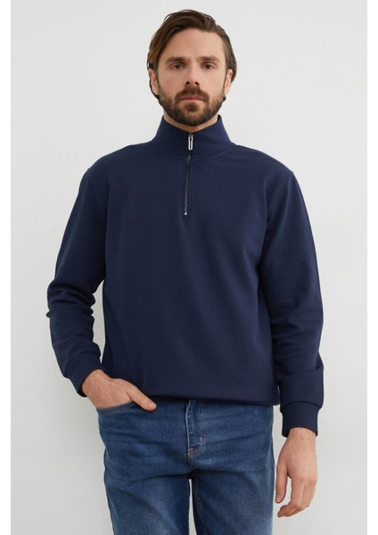 Fitilli Yarım Fermuarlı Sweatshirt fırsatları