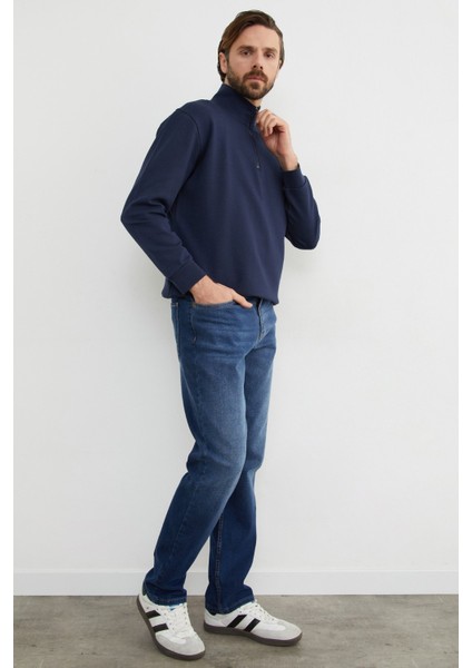 Fitilli Yarım Fermuarlı Sweatshirt indirimleri