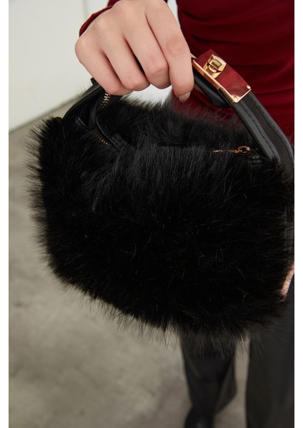 Askılı Fermuarlı Suni Kürk Kol Çantası fiyatları