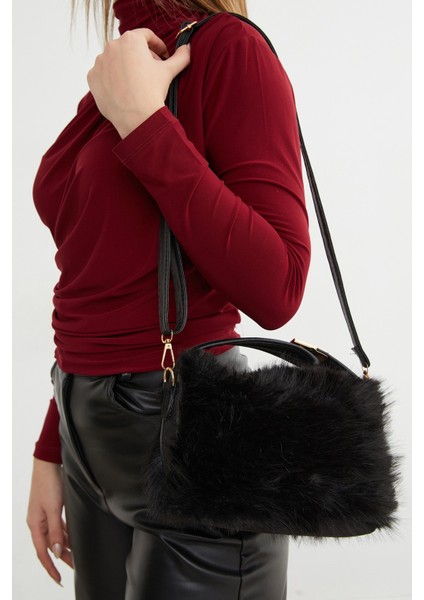 Askılı Fermuarlı Suni Kürk Kol Çantası indirimleri