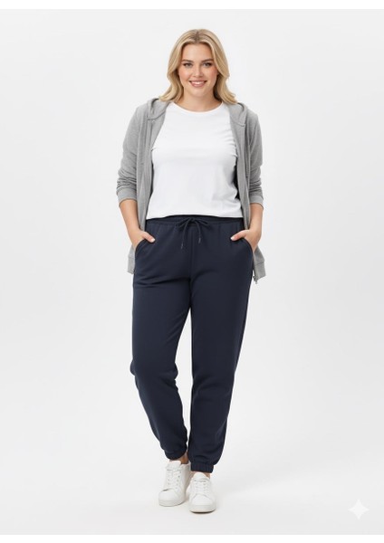 Kadın Büyük Beden Paçası Lastikli Eşofman Alt 21629