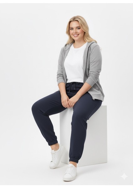 Kadın Büyük Beden Paçası Lastikli Eşofman Alt 21629 modelleri