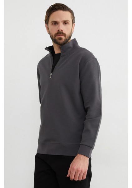 Fitilli Yarım Fermuarlı Sweatshirt fiyatları