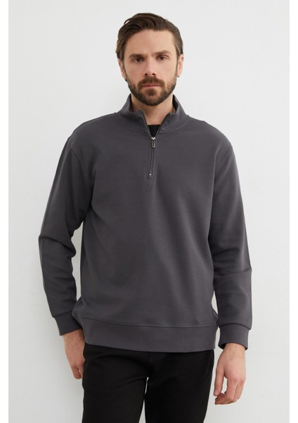 Fitilli Yarım Fermuarlı Sweatshirt fırsatları