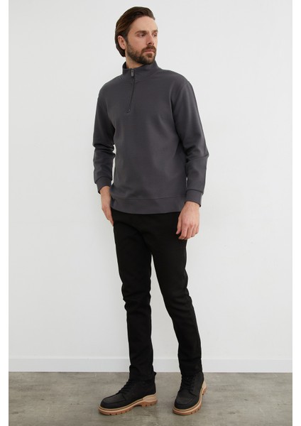 Fitilli Yarım Fermuarlı Sweatshirt indirimleri