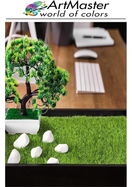 Yapay Çim 20X30 cm 3 Adet A4 Boyutunda Dekoratif Maket Çim Yapay Çim Halı Teraryum Suni Çim modelleri
