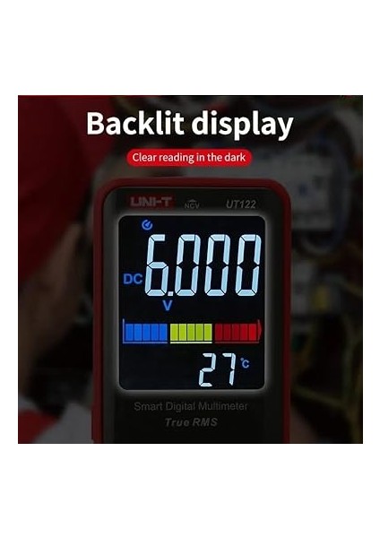 UT122/UT121A/B Smart Digital Multimeter True Rms Voltage Frequency Dual Display Ncv Lıve Auto Range 6199 Count Meter (UT122) fırsatları