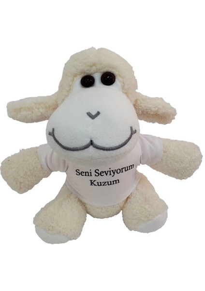 Buğz Seni Seviyorum Kuzum Tişörtlü Peluş Kuzu