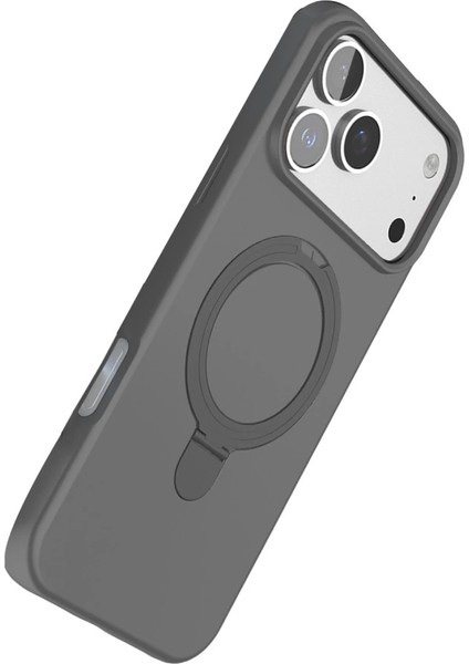 Apple Iphone 17 Pro Regal Magsafe Standlı Kapak - Titan Gri modelleri