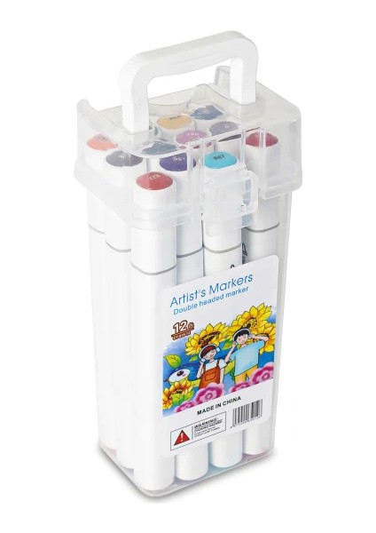 Buğz 12 Parça Çift Taraflı Marker Boya Kalemi fiyatları