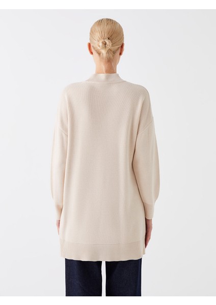 Yeni Sezon Yarım Balıkçı Yaka Oversize Kadın Triko Tunik indirimleri