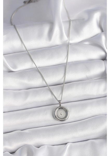 316L Çelik Gümüş Renk Zincir Gümüş Renk Altın Model Kadın Kolye fiyatları