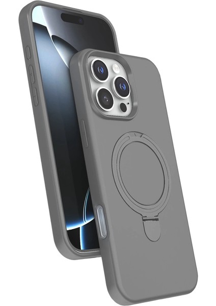 Apple Iphone 16 Pro Max Regal Magsafe Standlı Kapak - Titan Gri