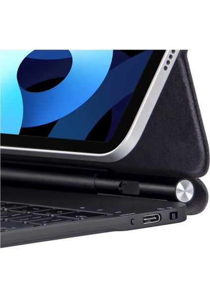 Buğz Newface Ipad Pro 12.9 (2022) Kılıf X9 Magic Manyetik Klavyeli Tablet Kılıfı - Siyah