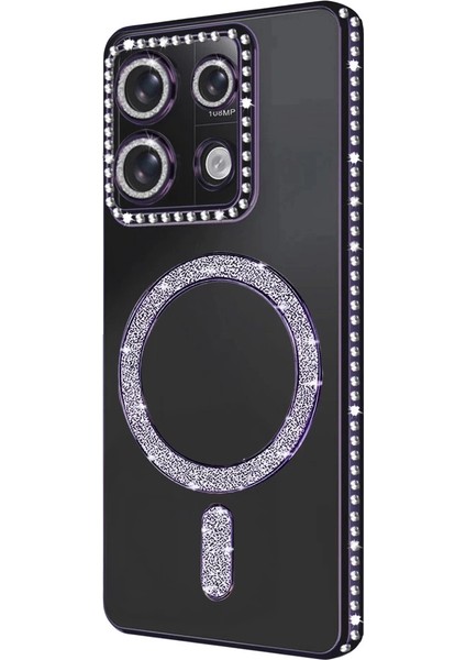 Xiaomi Redmi 13C Joke Simli Magneticsafe Kılıf - Derin Mor modelleri